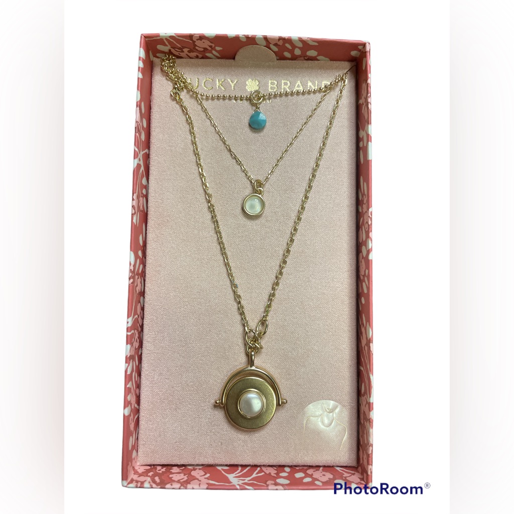 Lucky Brand 3 In 1 Layered Necklace Brand New 2